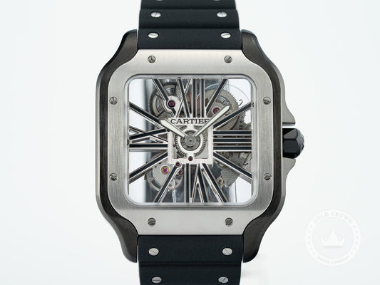 Cartier Santos  WHSA0027 “Skeleton” Full Set