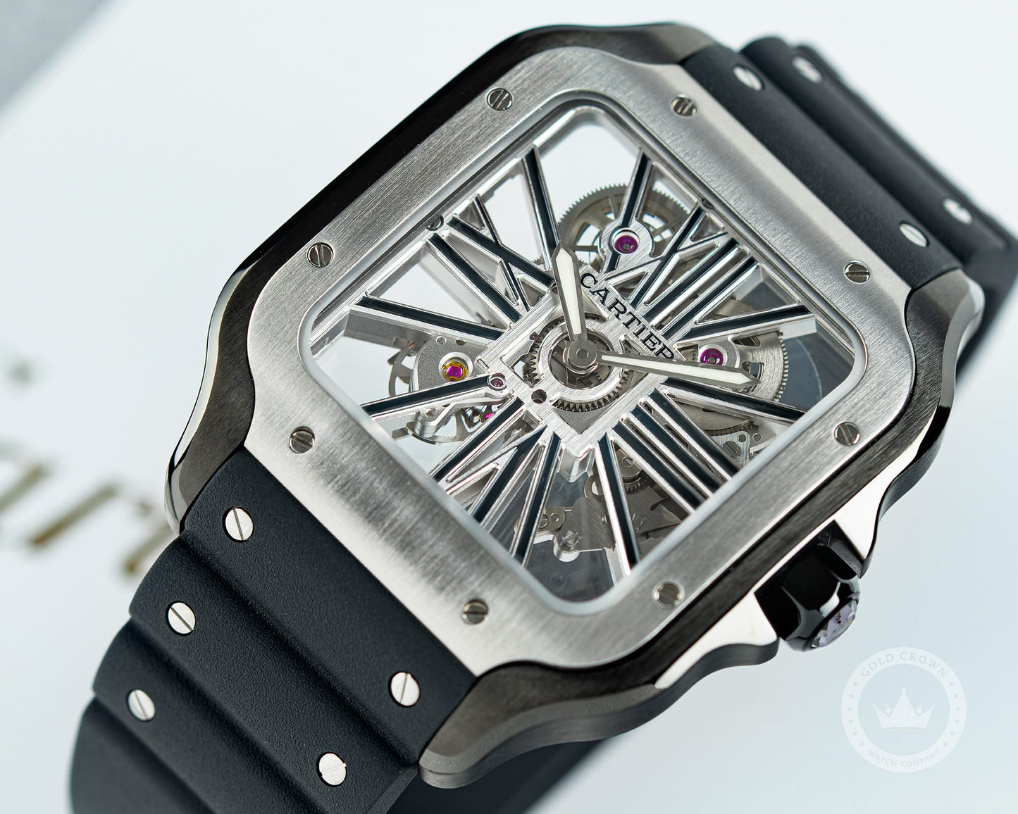 Cartier Santos WHSA0027 “Skeleton” Full Set