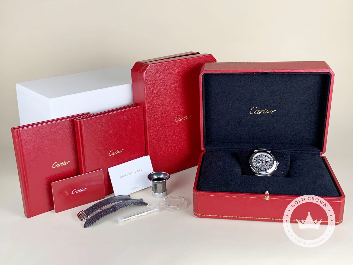 Cartier Pasha WHPA0007 “Skeleton” Full Set