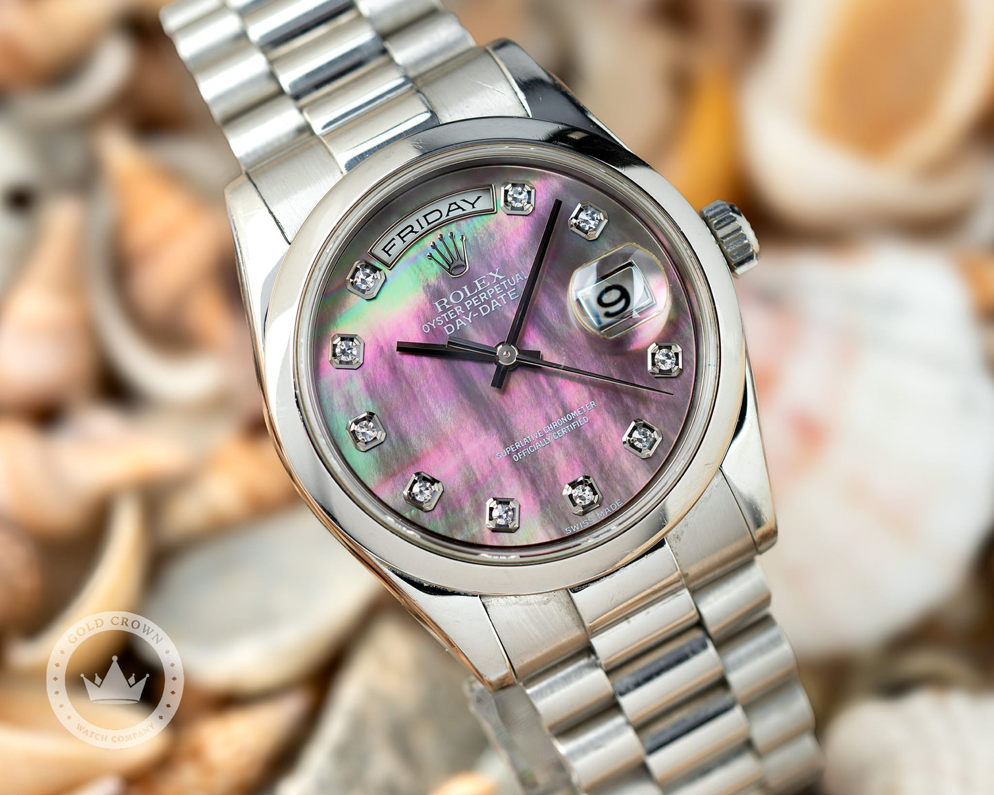 Rolex Day-Date 118206 “MOP Tahitian Dial” Watch