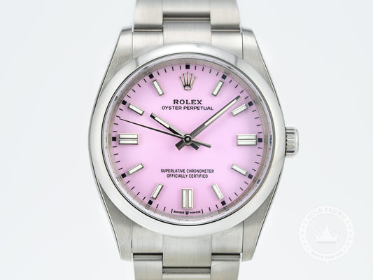 Brand New Rolex Oyster Perpetual 126000 “Candy Pink” Full Set