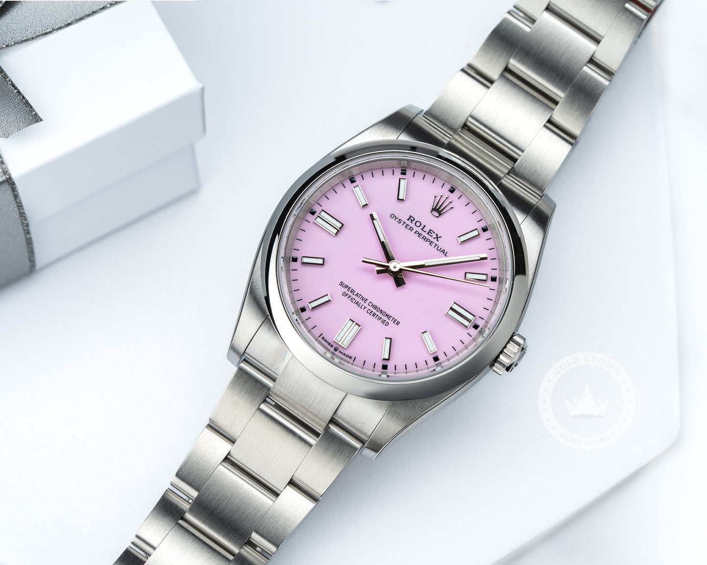 Brand New Rolex Oyster Perpetual 126000 “Candy Pink” Full Set