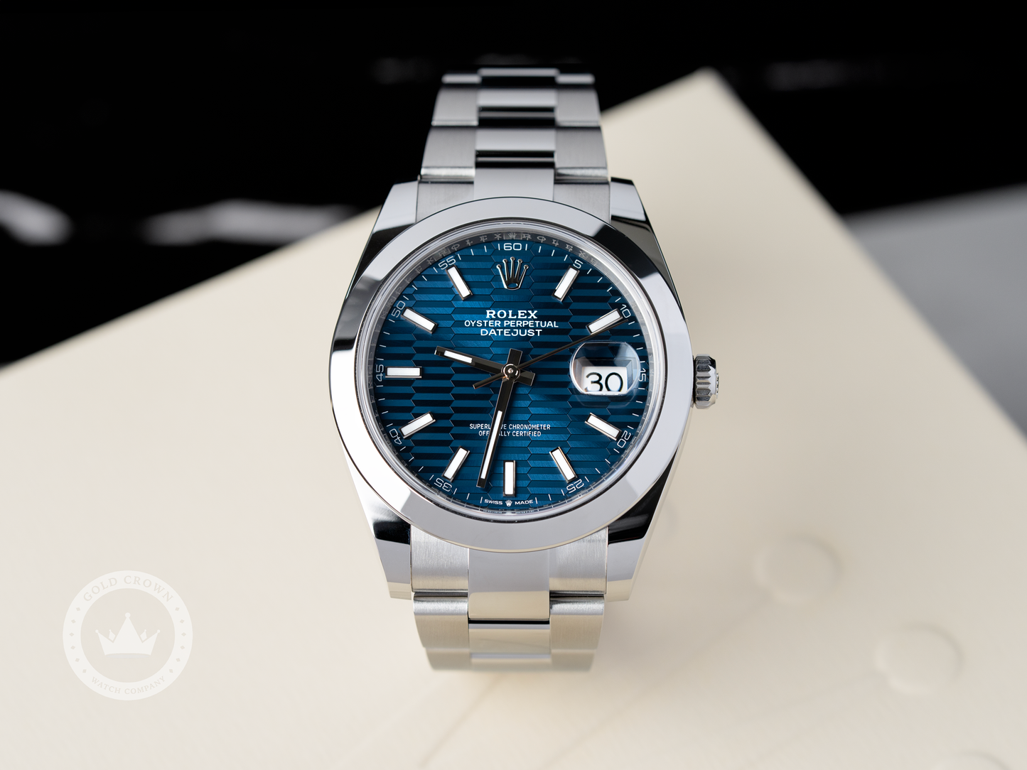 Brand New Rolex Datejust 126300 “Blue Motif Dial” Full Set