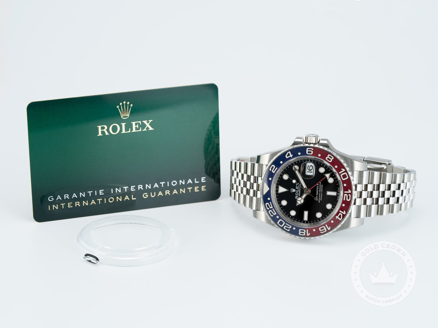 Brand New Rolex GMT-Master II 126710BLRO “Fully Stickered Pepsi” Watch and Paper