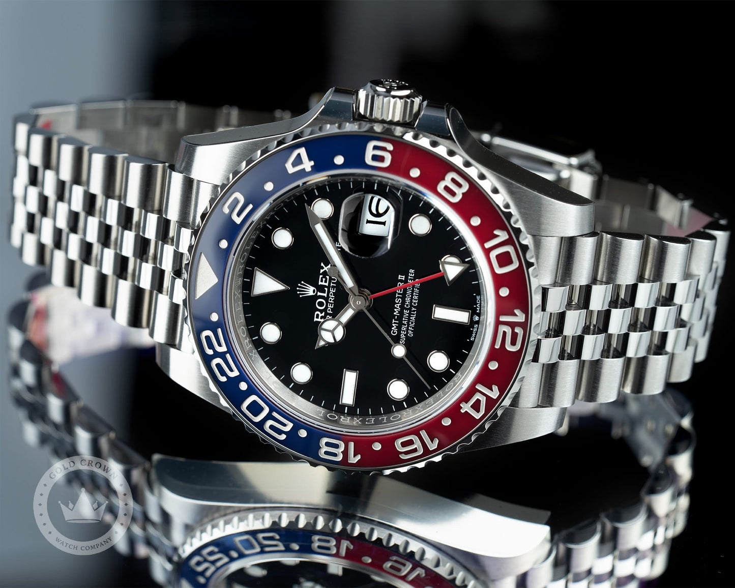 Brand New Rolex GMT-Master II 126710BLRO “Fully Stickered Pepsi” Watch and Paper
