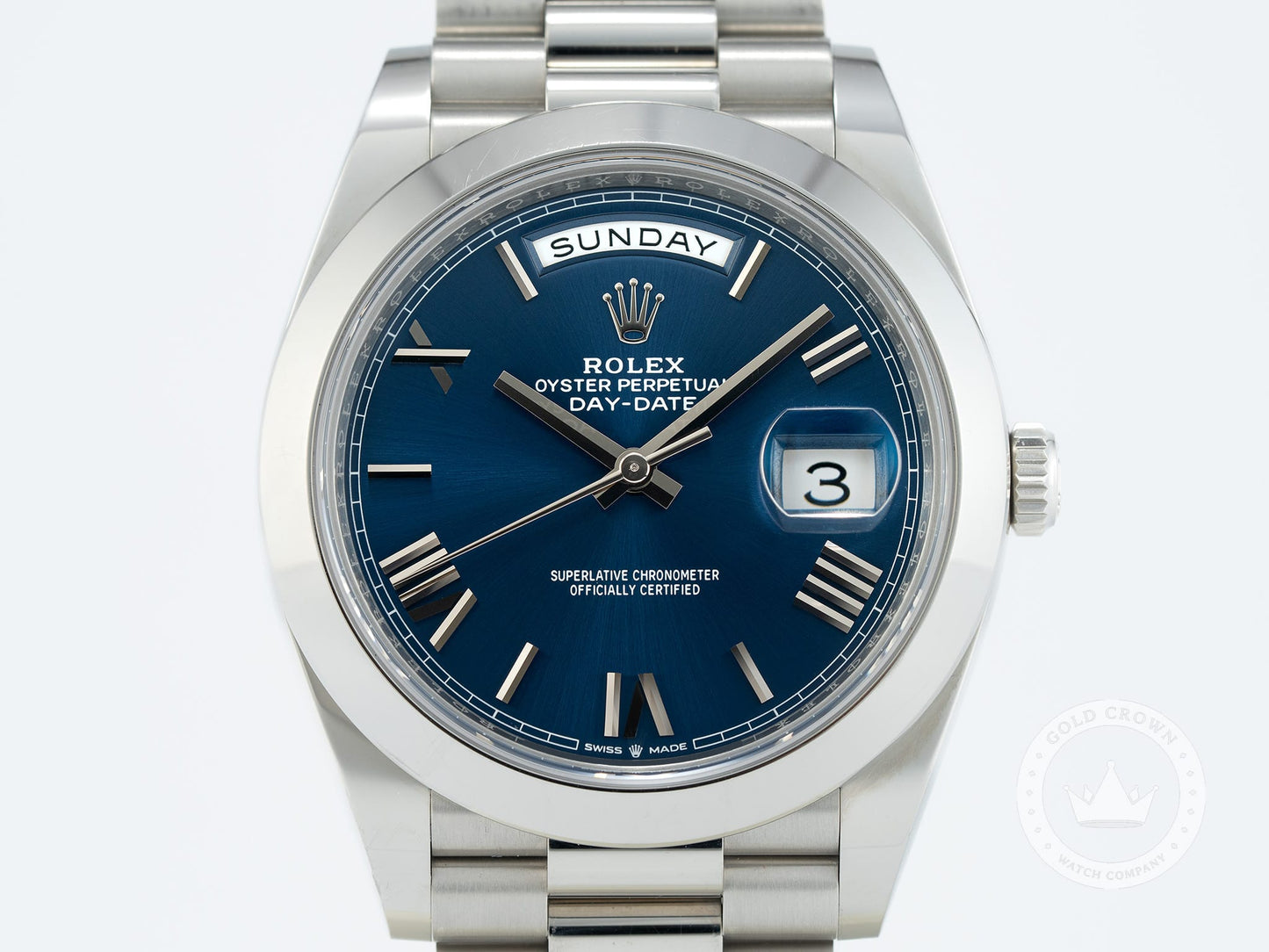 Rolex Day-Date 40 228206 “Blue Roman” Full Set