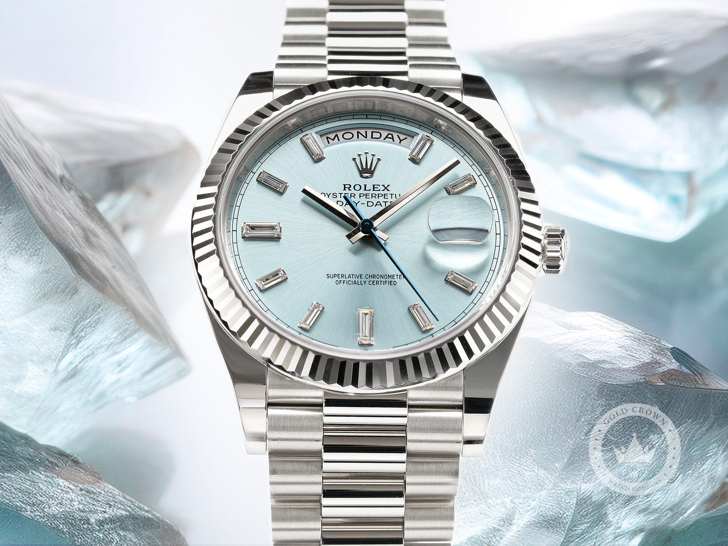 Rolex Day-Date 40 228236 “Baguette Diamond Dial” Full Set