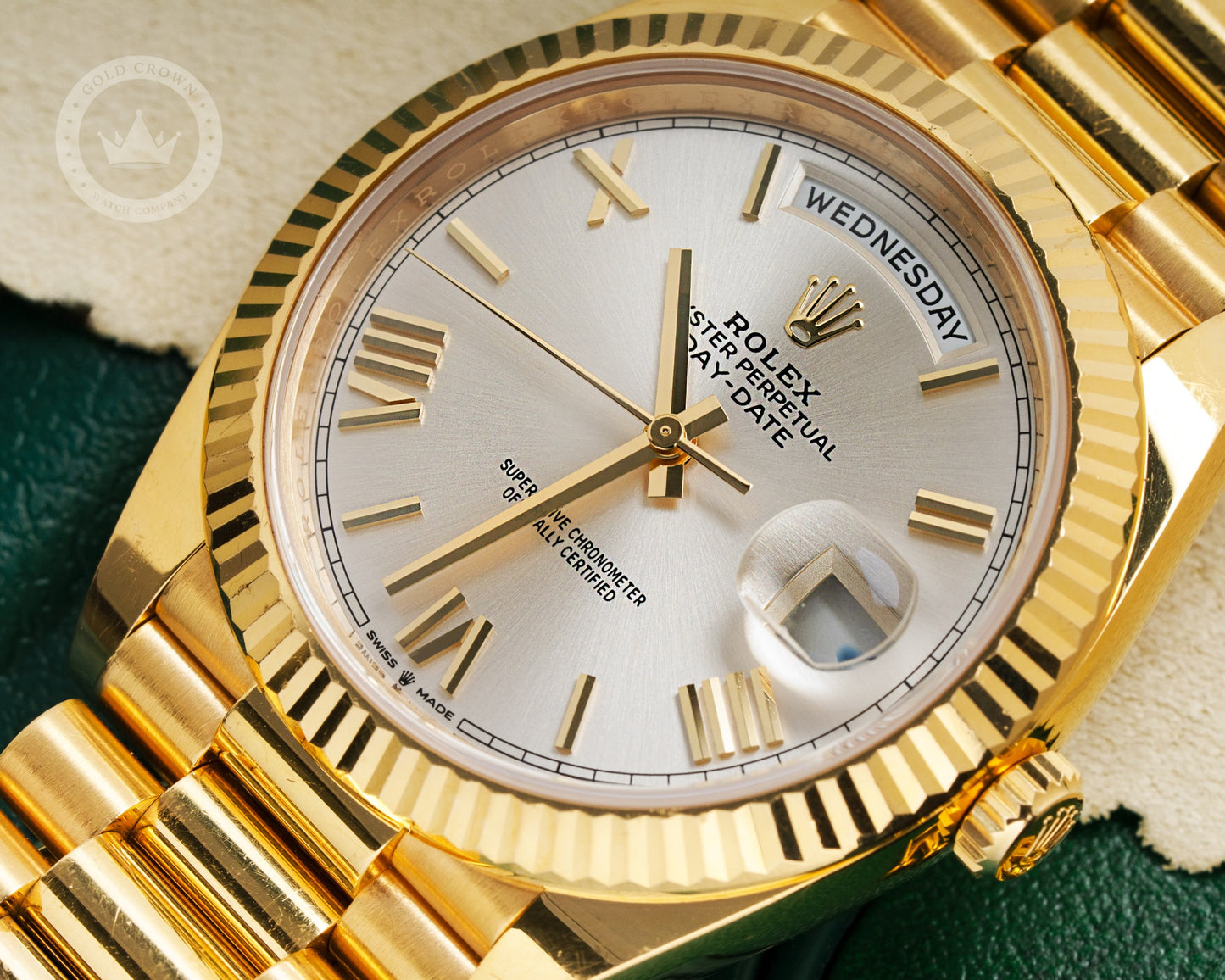 Rolex Day-Date 228238 Watch and Paper