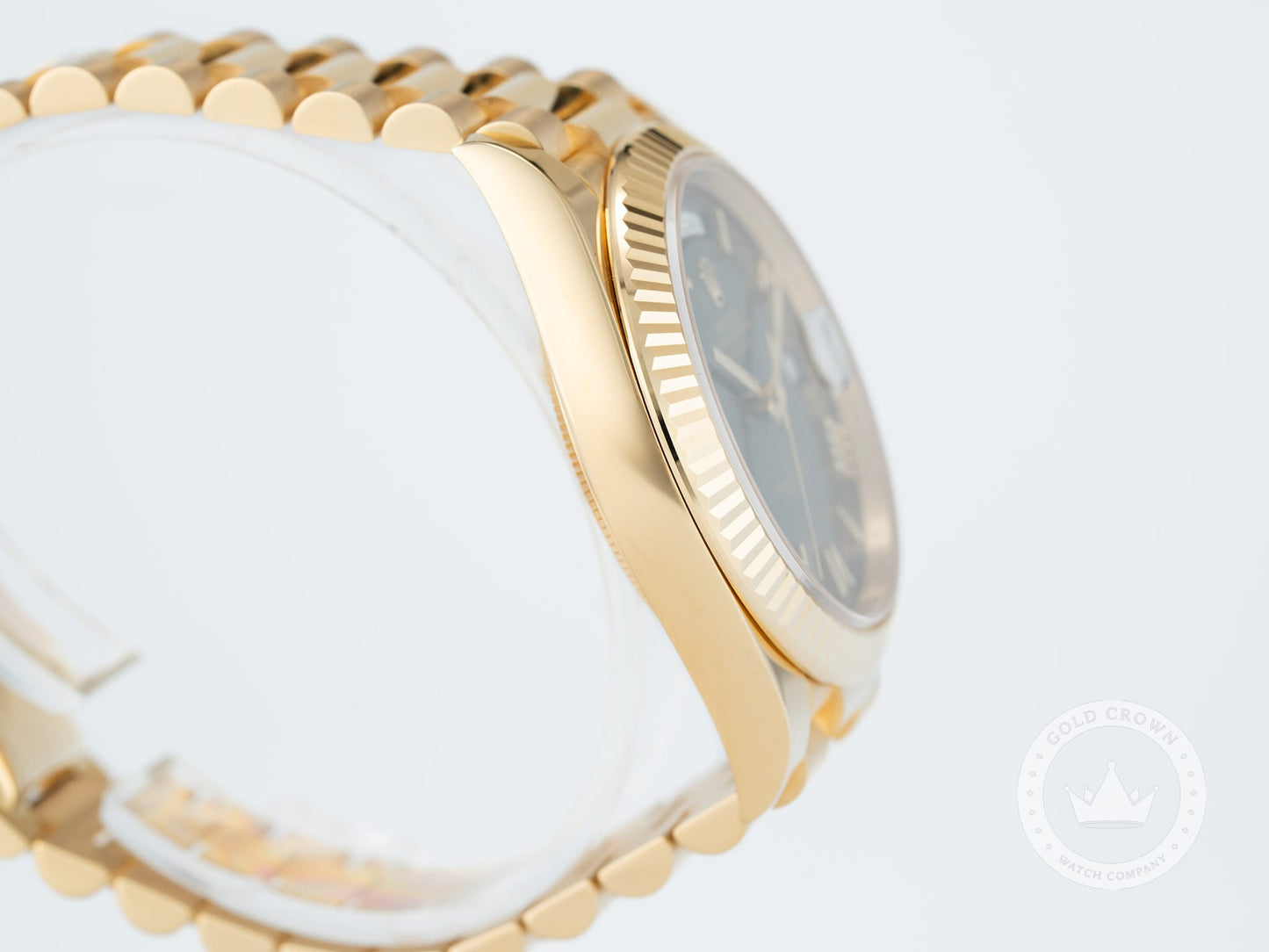 Rolex Day-Date 228238 “Green Ombre” Watch and Paper