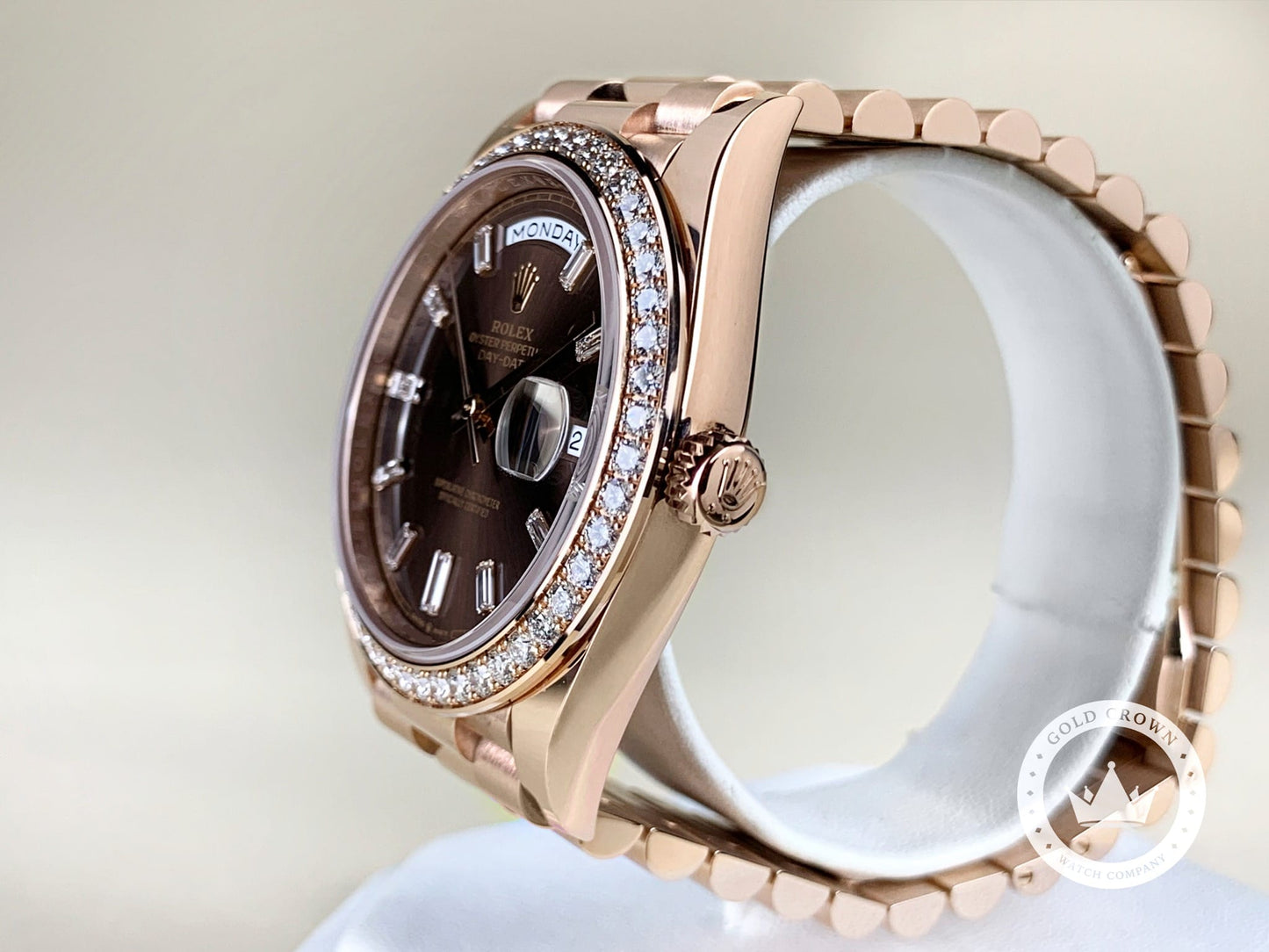 Rolex Day-Date 40 228345RBR “Baguette Diamond Dial” Full Set