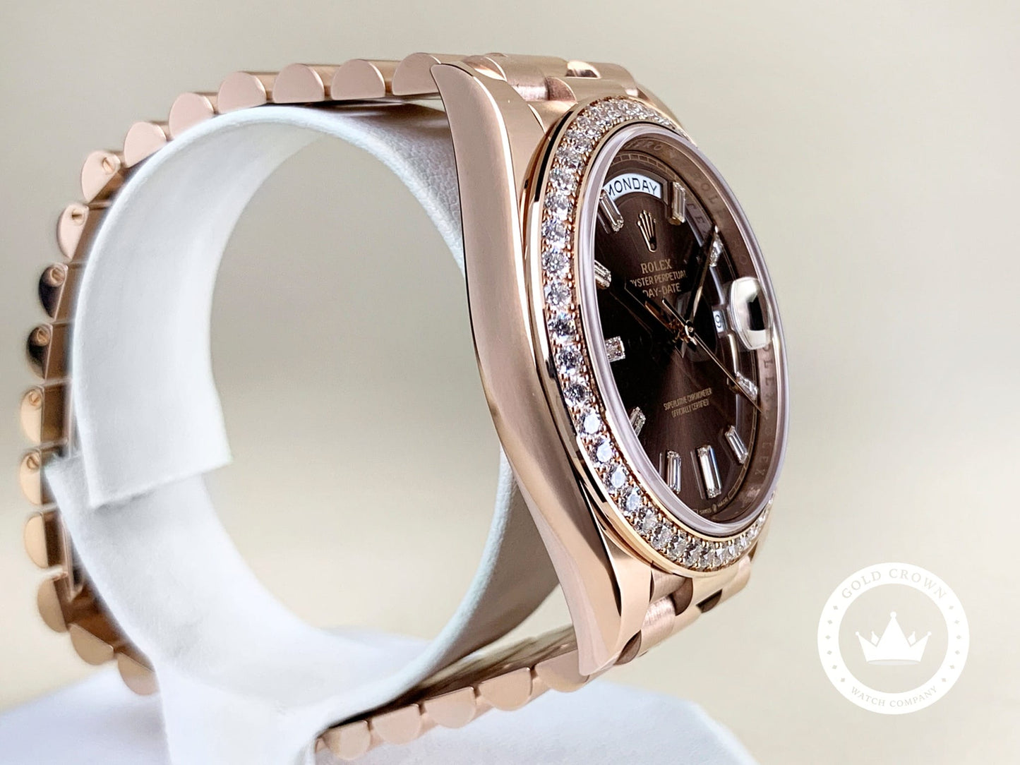 Rolex Day-Date 40 228345RBR “Baguette Diamond Dial” Full Set
