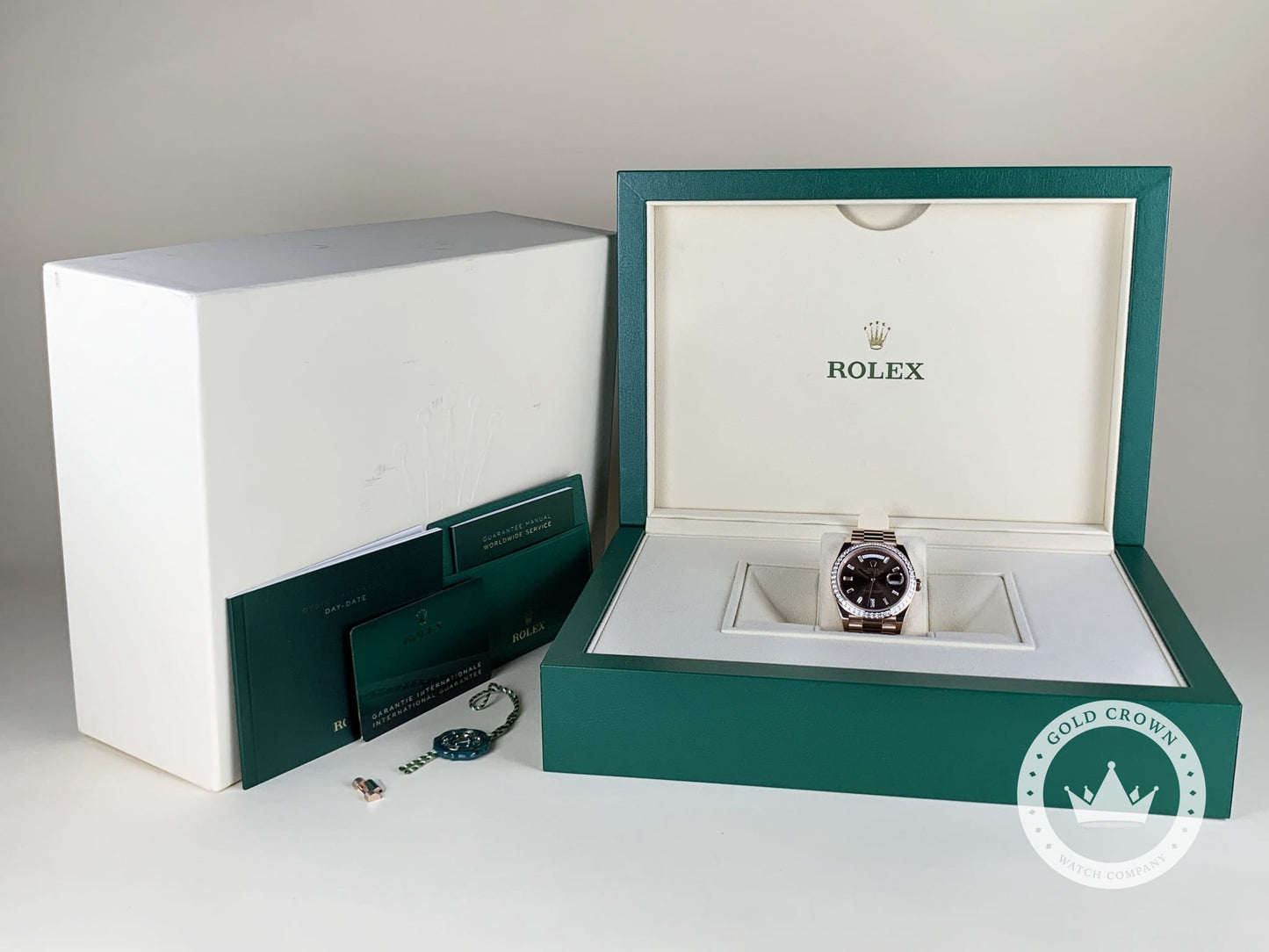 Rolex Day-Date 40 228345RBR “Baguette Diamond Dial” Full Set