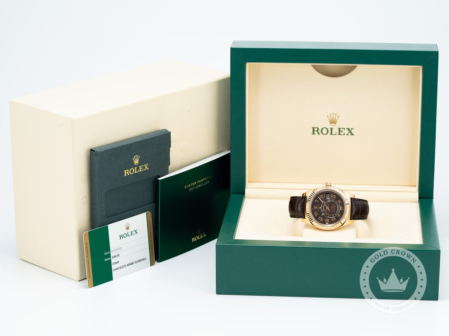 Rolex Sky-Dweller 326135 Watch, Box, and Paper