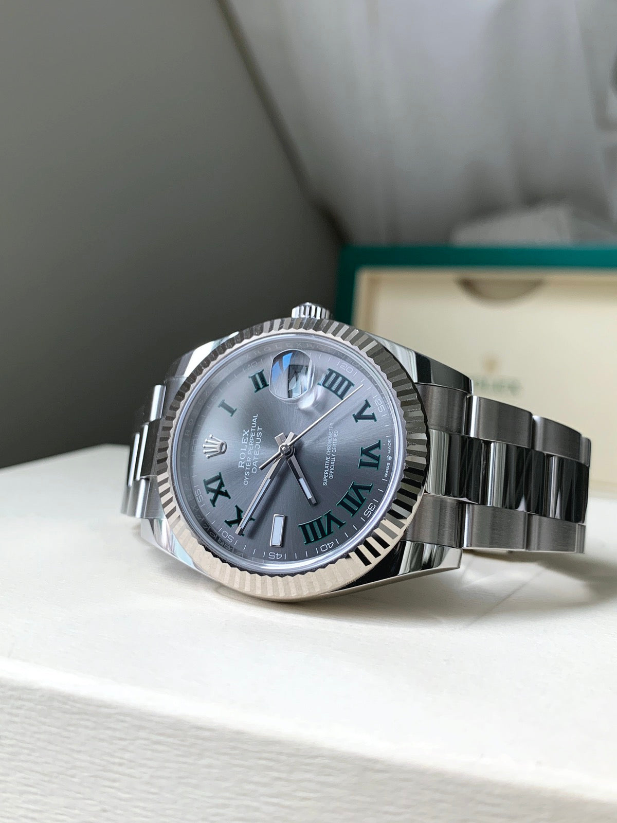 Rolex Oyster Perpetual Datejust Wimbledon Dial 126334 Full Set
