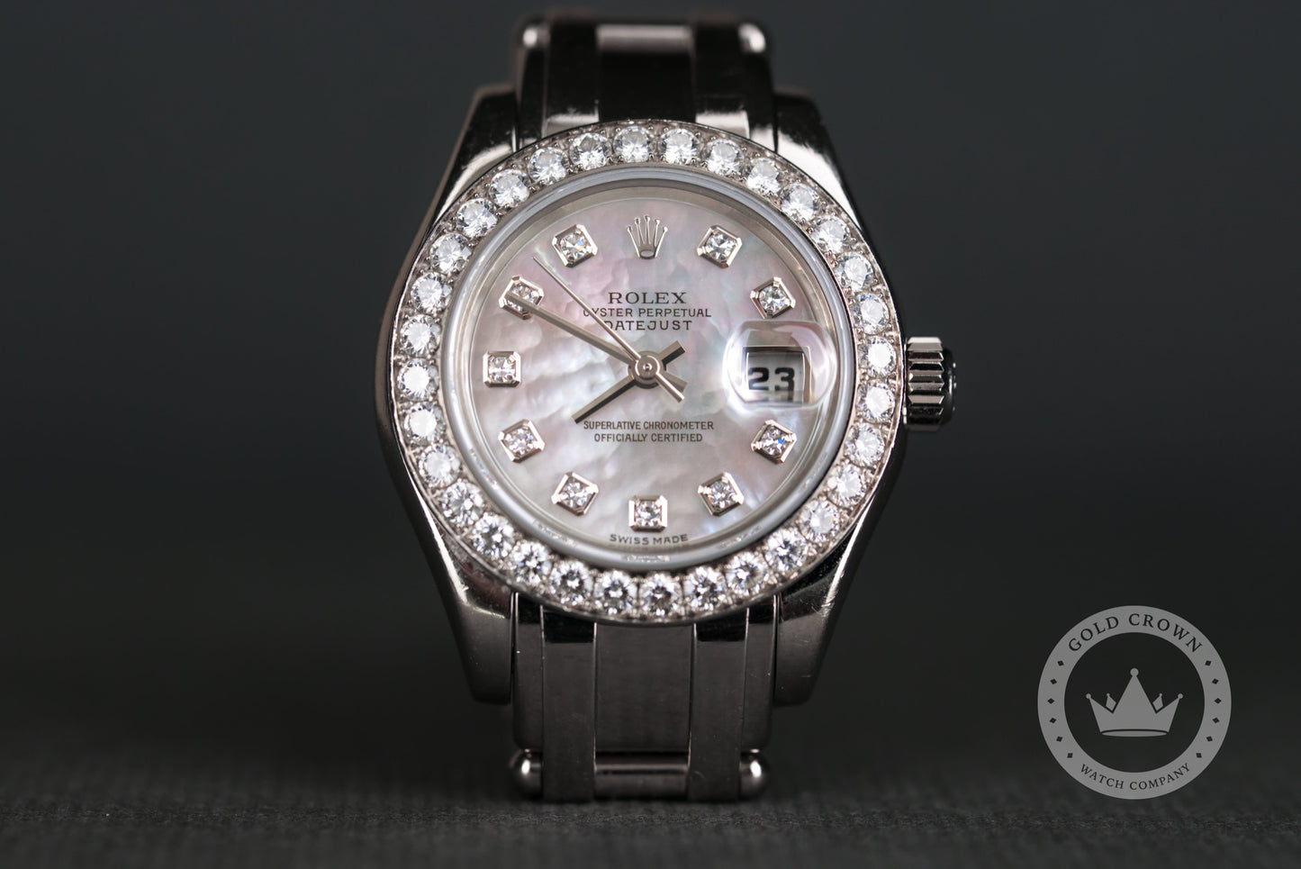 Rolex White Gold Masterpiece 80299 Watch and Paper