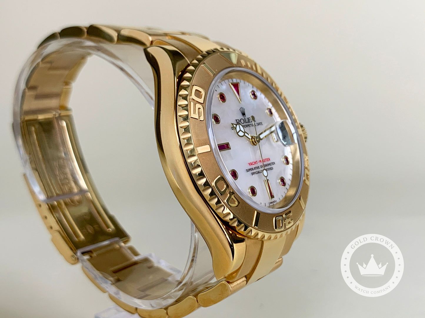 Rolex Yacht-Master Factory MOP Ruby Dial 16628 Full Set