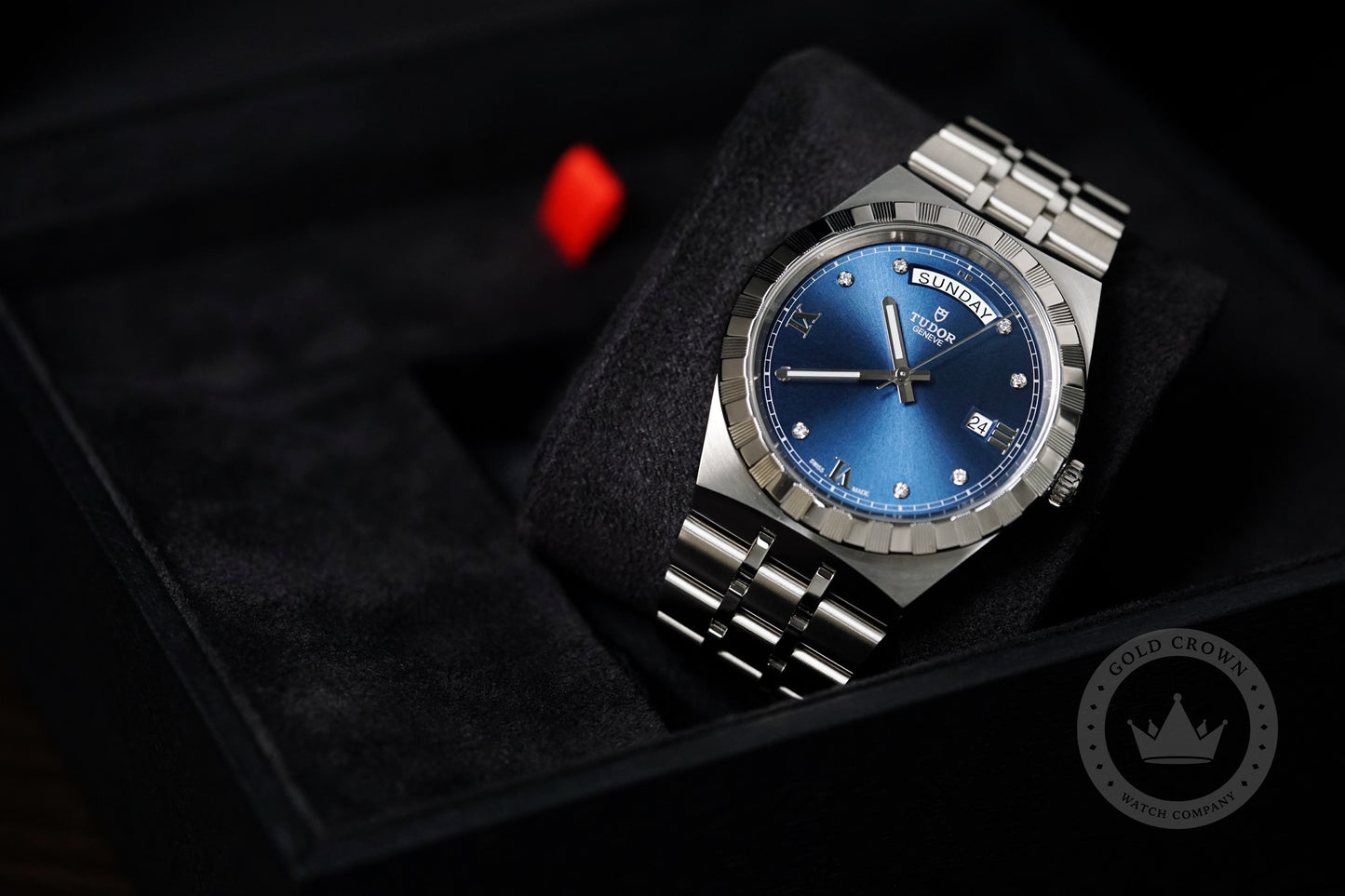 Tudor Royal Day Date Blue Diamond Dial 28600 Full Set