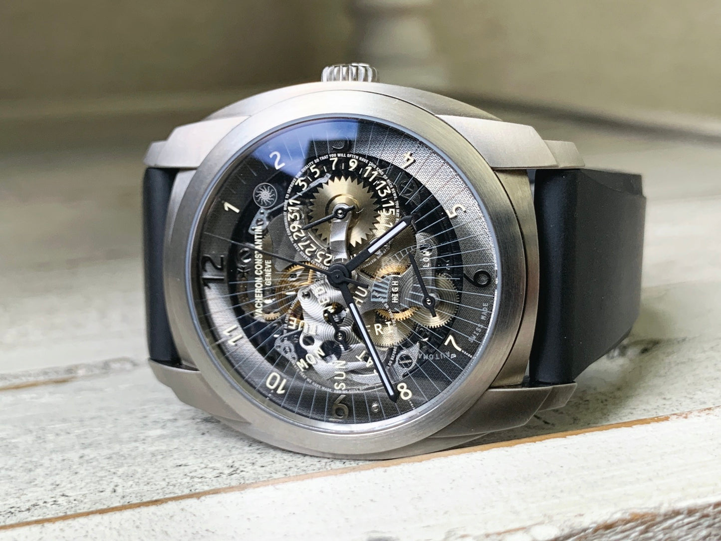 Vacheron Constantin Quai De L'lle Day Titanium Skeleton Dial 85050/000T-9341 Full Set