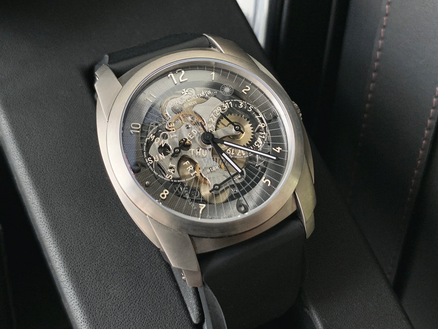 Vacheron Constantin Quai De L'lle Day Titanium Skeleton Dial 85050/000T-9341 Full Set