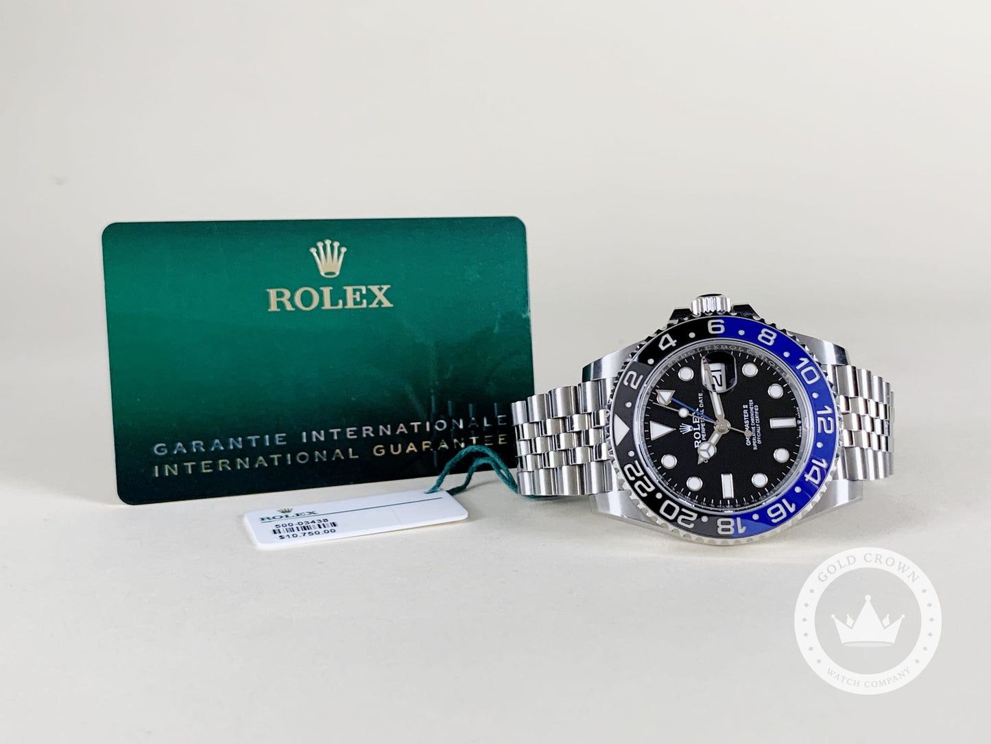 Rolex GMT-Master II  126710BLNR “Batgirl” Watch and Paper