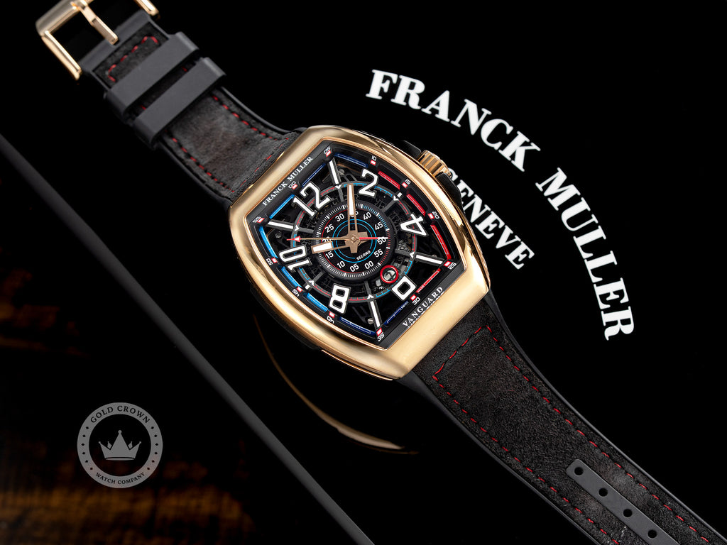 Franck Mueller Vanguard Racing Bill Auberlen V45SCSQTRCGBA5NNR Watch and Box