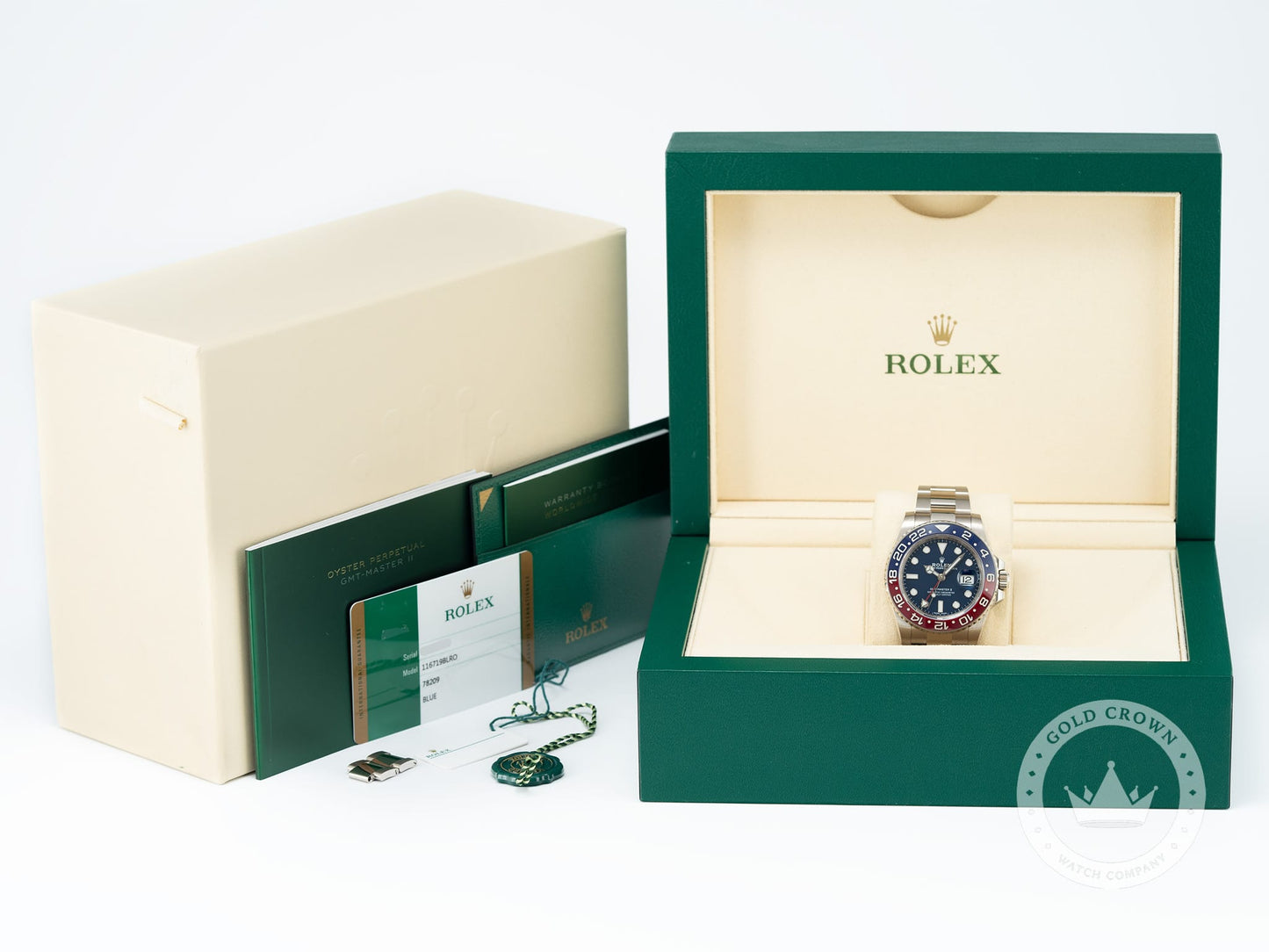 Rolex GMT-Master II 116719BLRO “Blue Dial” Full Set