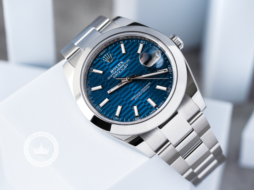 Brand New Rolex Datejust 126300 “Blue Motif Dial” Full Set