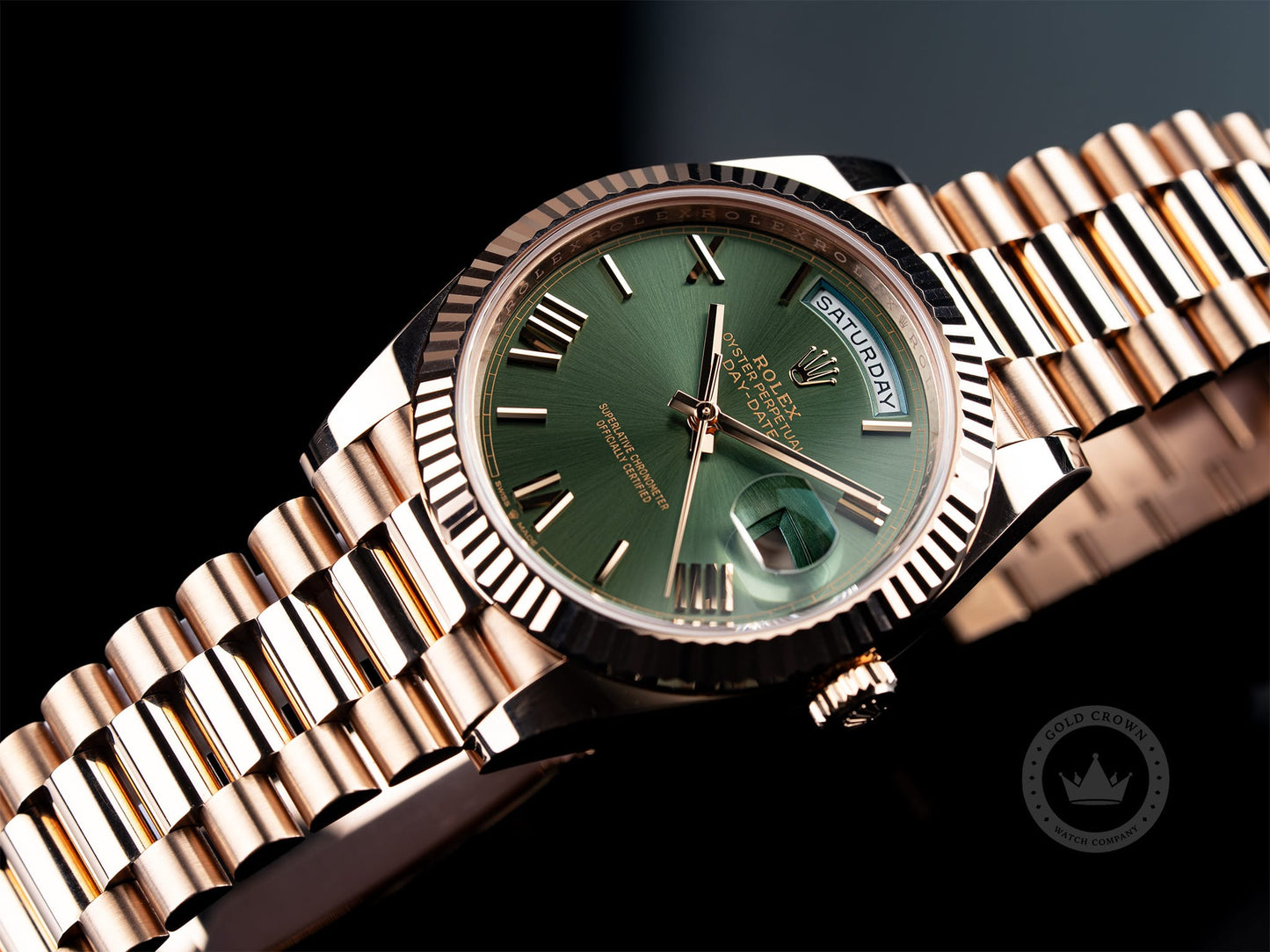 Rolex Day-Date 40 228235 “Olive Dial” Full Set