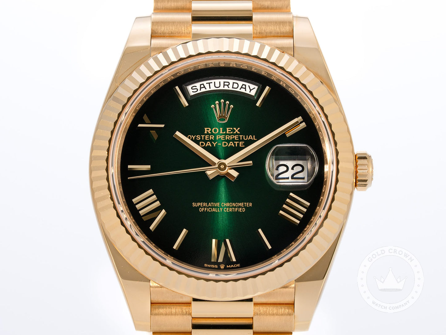 Rolex Day-Date 40 228238 “Green Ombré” Full Set