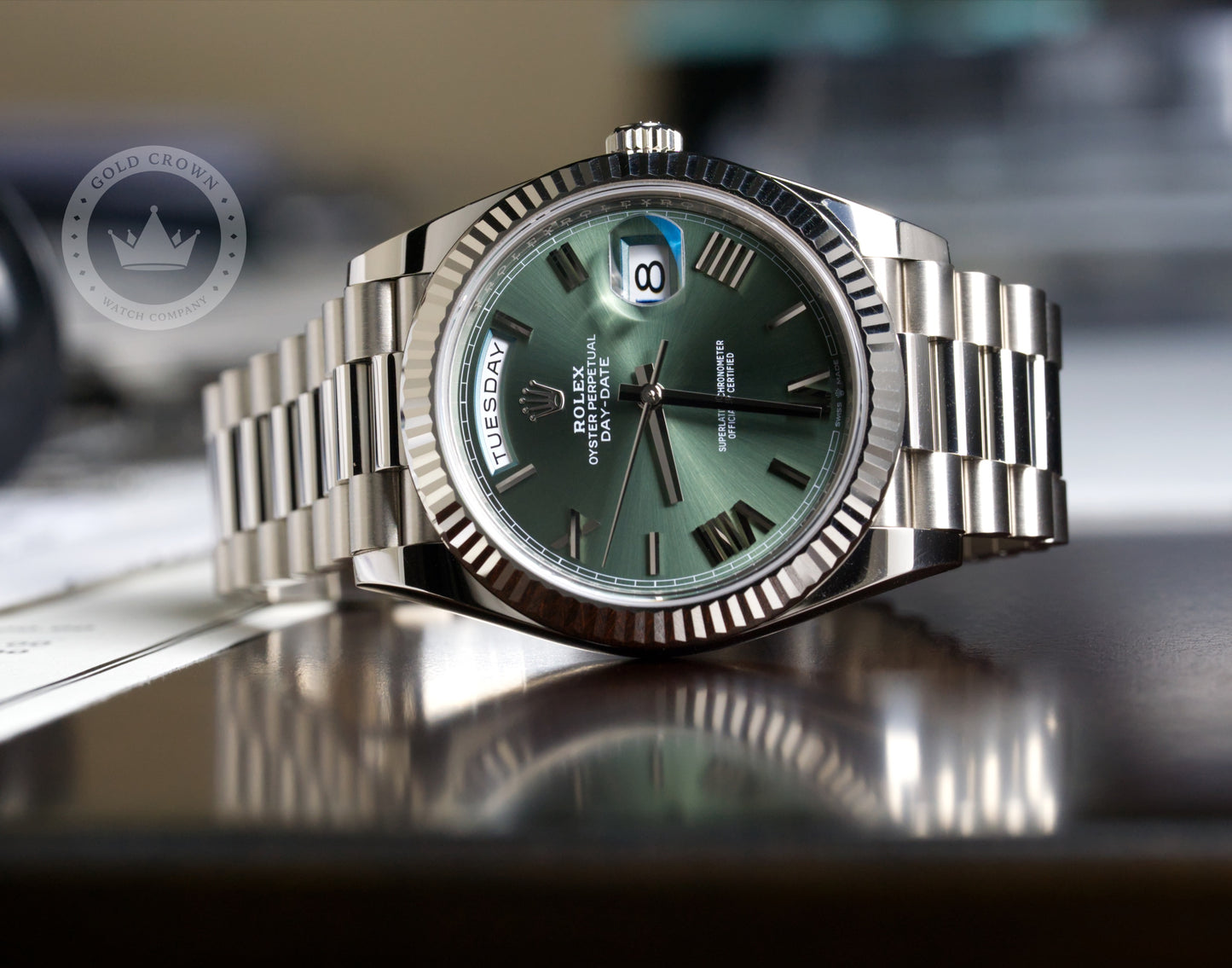 Rolex Day-Date 40 228239 “Olive” Full Set