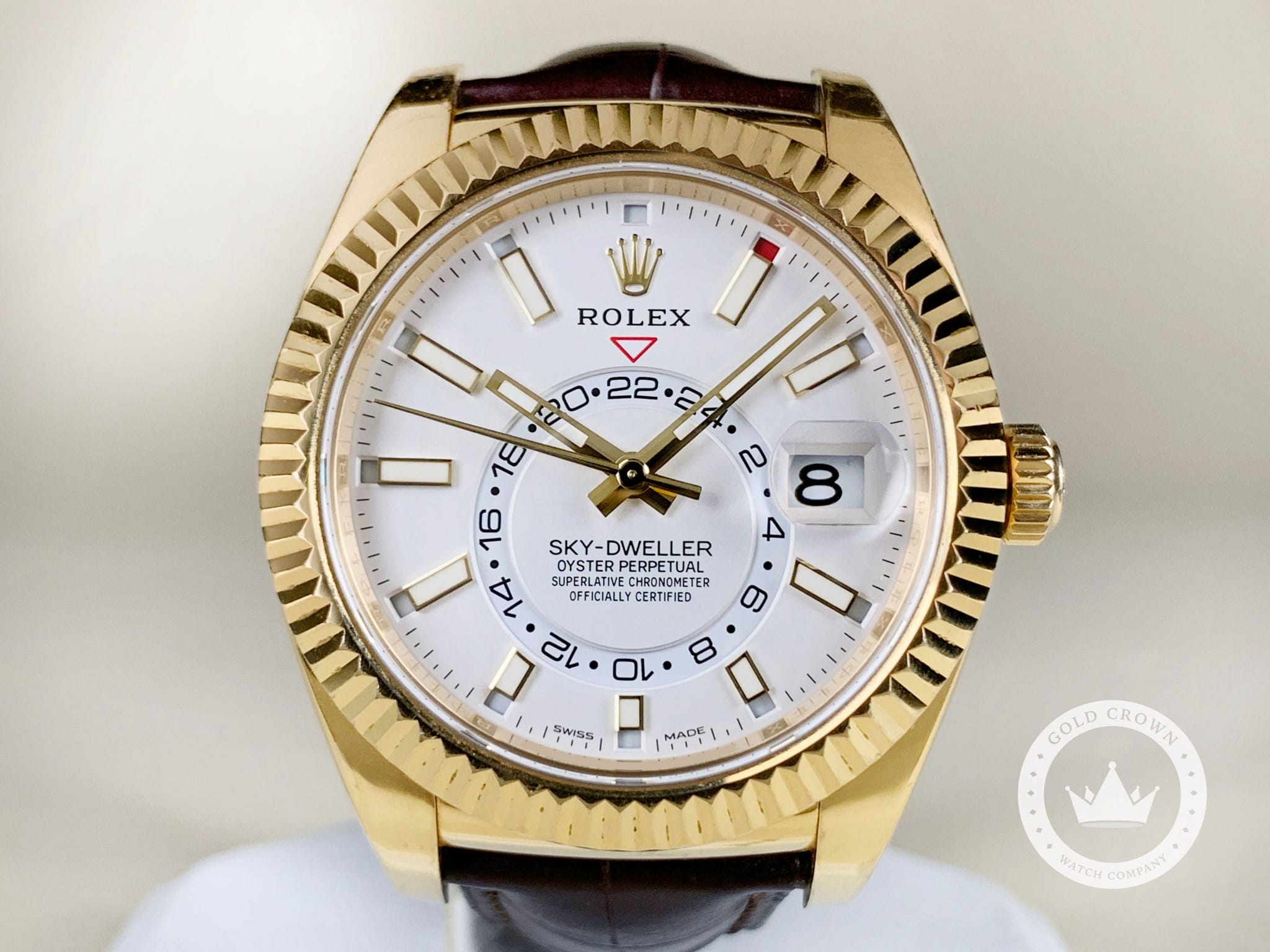 Rolex Sky Dweller 326138 Full Set Gold Crown Watch Company