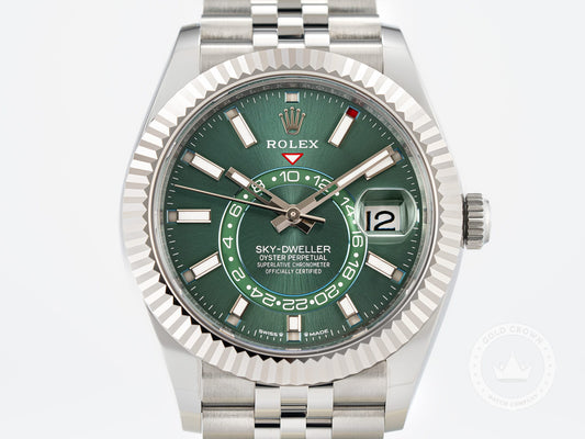 Brand New Rolex Sky-Dweller 336934 “Green Dial” Full Set