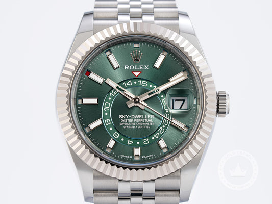 Brand New Rolex Sky-Dweller 336934 “Green Dial” Full Set