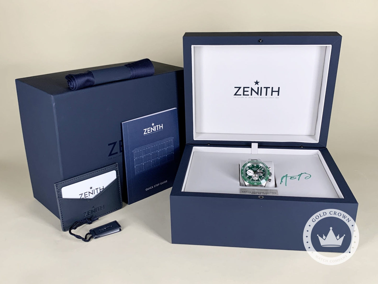 Brand New Zenith Chronomaster Sport 03.3117.3600/56.M3100 “Aaron Rodgers” Full Set