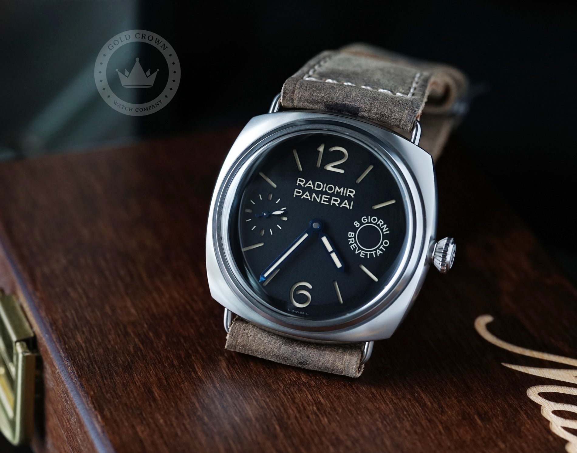 Panerai Radiomir 8 Days PAM00992 Full Set Gold Crown Watch Company