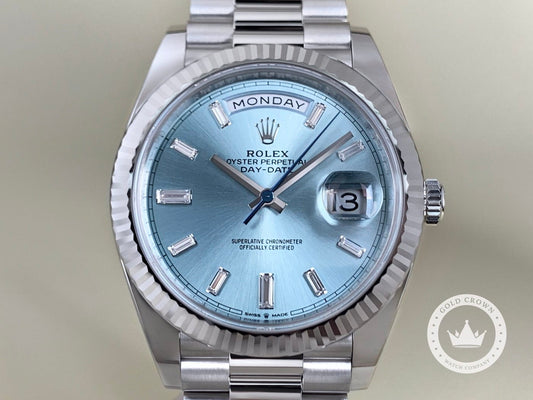 Brand New Rolex Day-Date 228236 “Baguette Diamond Dial” Full Set