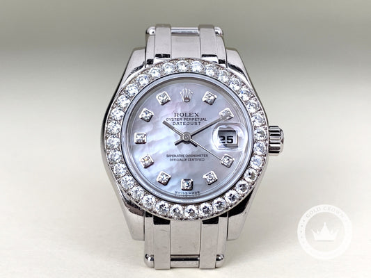 Rolex White Gold Masterpiece 80299 Watch and Paper