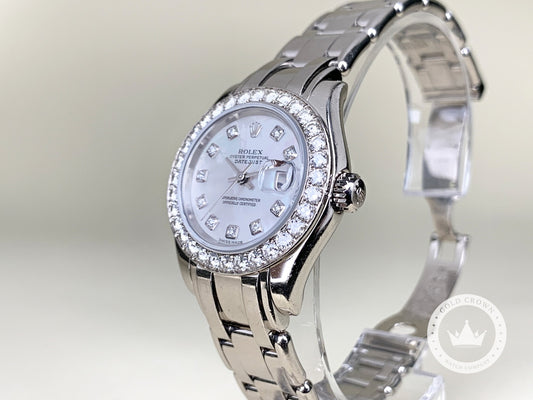 Rolex White Gold Masterpiece 80299 Watch and Paper