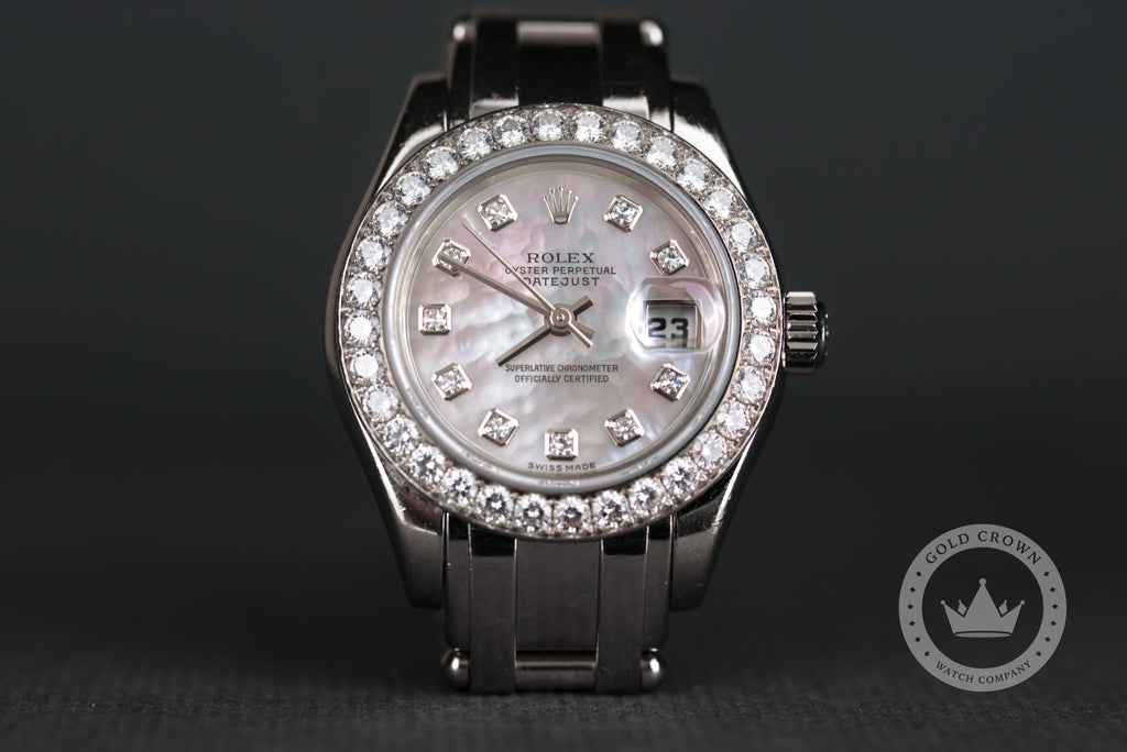 Rolex White Gold Masterpiece 80299 Watch and Paper