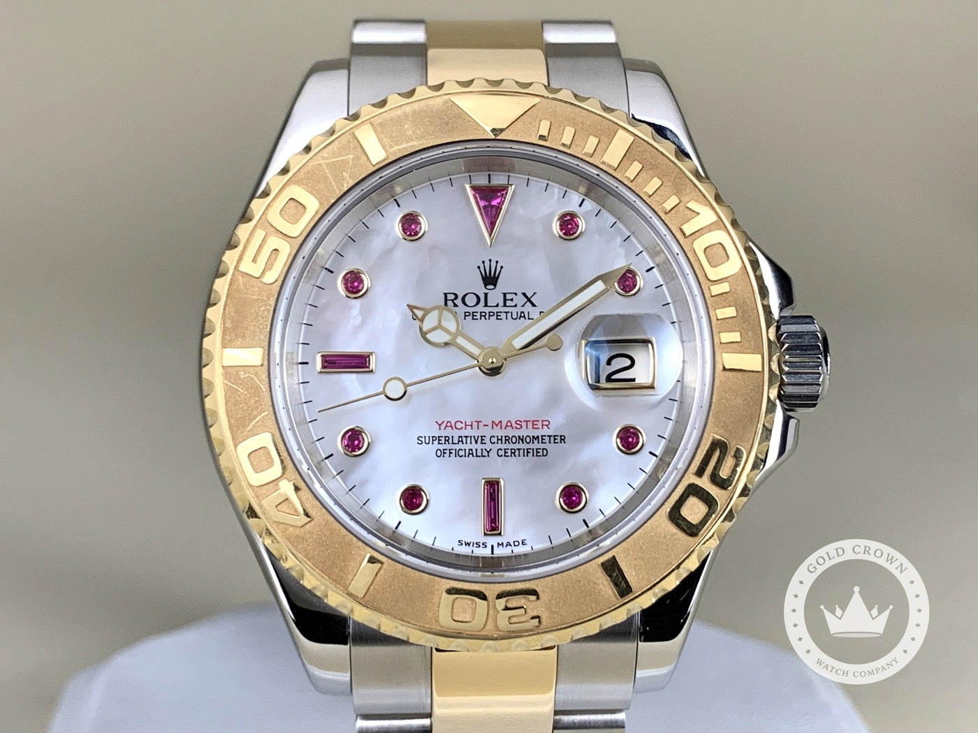 Rolex Yacht-Master Factory MOP Ruby Dial 16623 Full Set