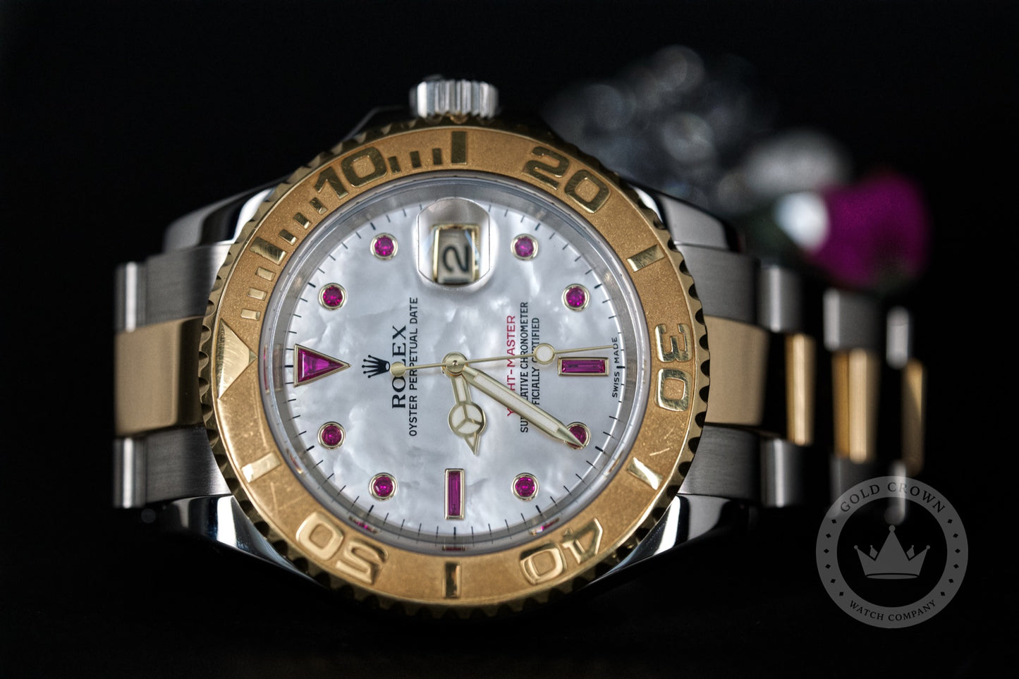 Rolex Yacht-Master Factory MOP Ruby Dial 16623 Full Set