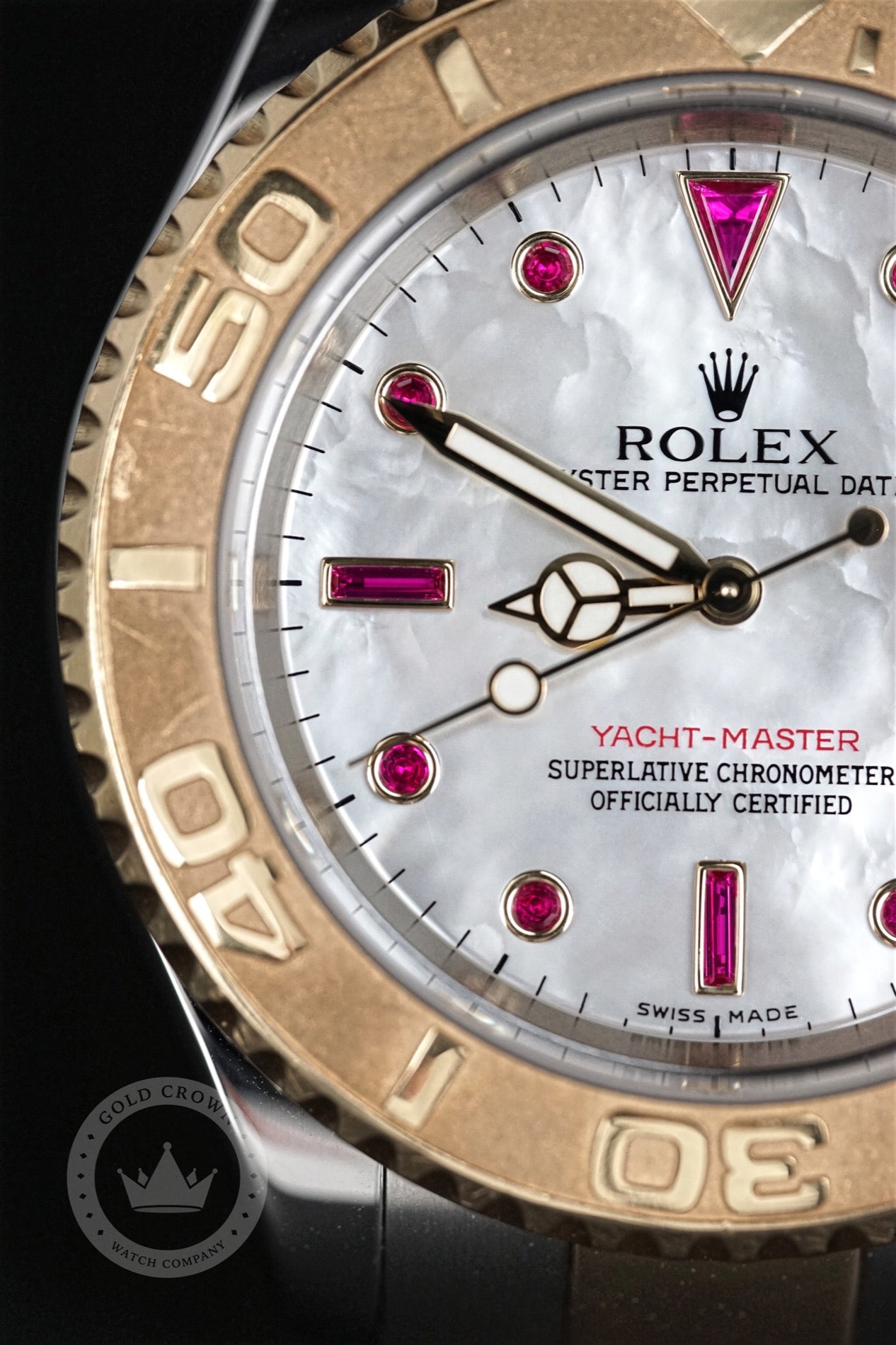 Rolex Yacht-Master Factory MOP Ruby Dial 16623 Full Set