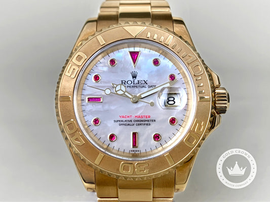 Rolex Yacht-Master Factory MOP Ruby Dial 16628 Full Set