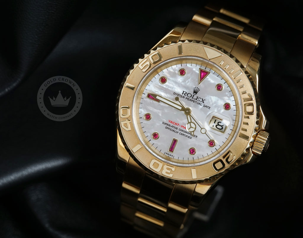 Rolex Yacht-Master Factory MOP Ruby Dial 16628 Full Set