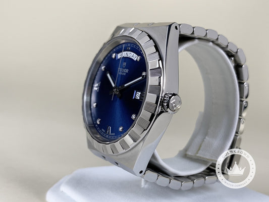 Tudor Royal Day Date Blue Diamond Dial 28600 Full Set