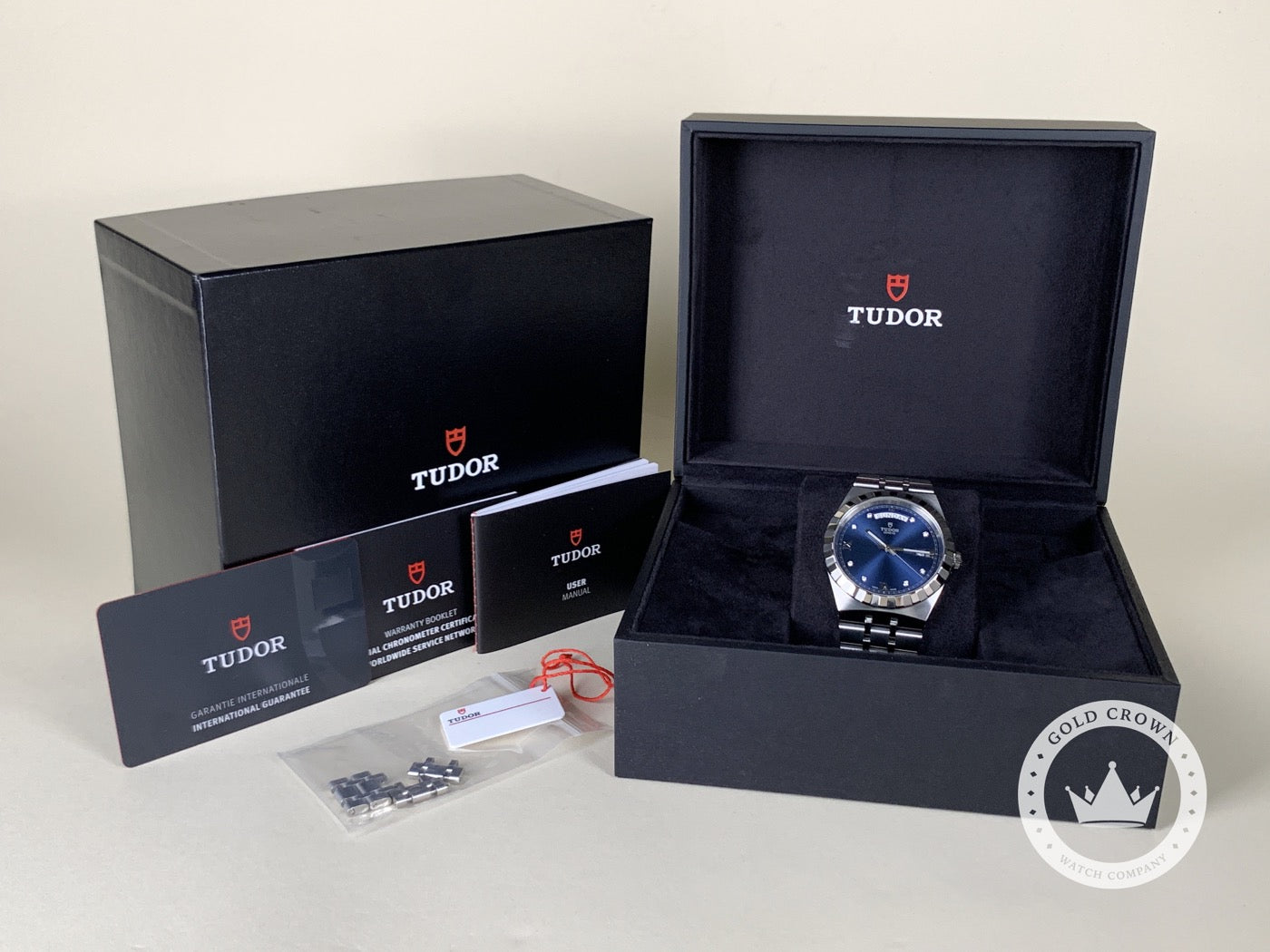 Tudor Royal Day Date Blue Diamond Dial 28600 Full Set