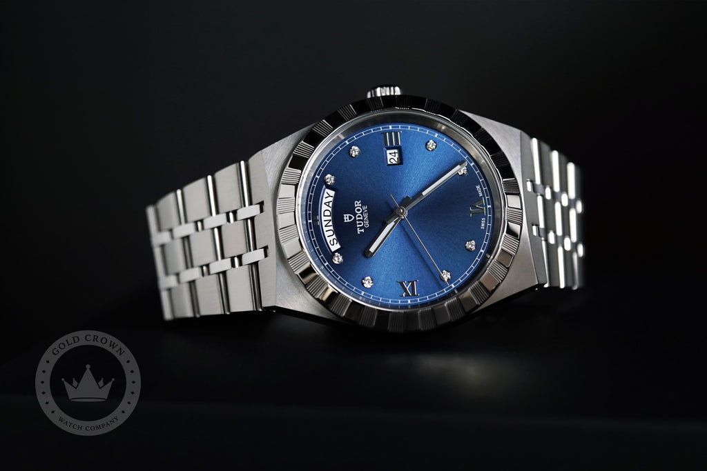 Tudor Royal Day Date Blue Diamond Dial 28600 Full Set