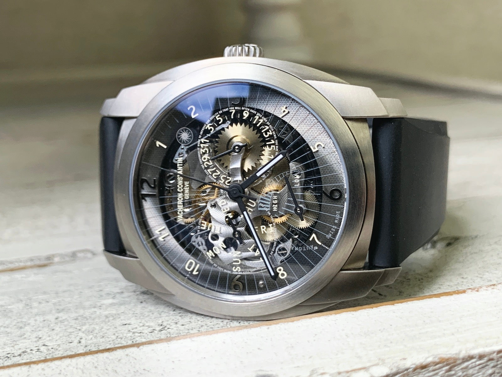 Vacheron Constantin Quai De L lle Day Titanium Skeleton Dial 85050