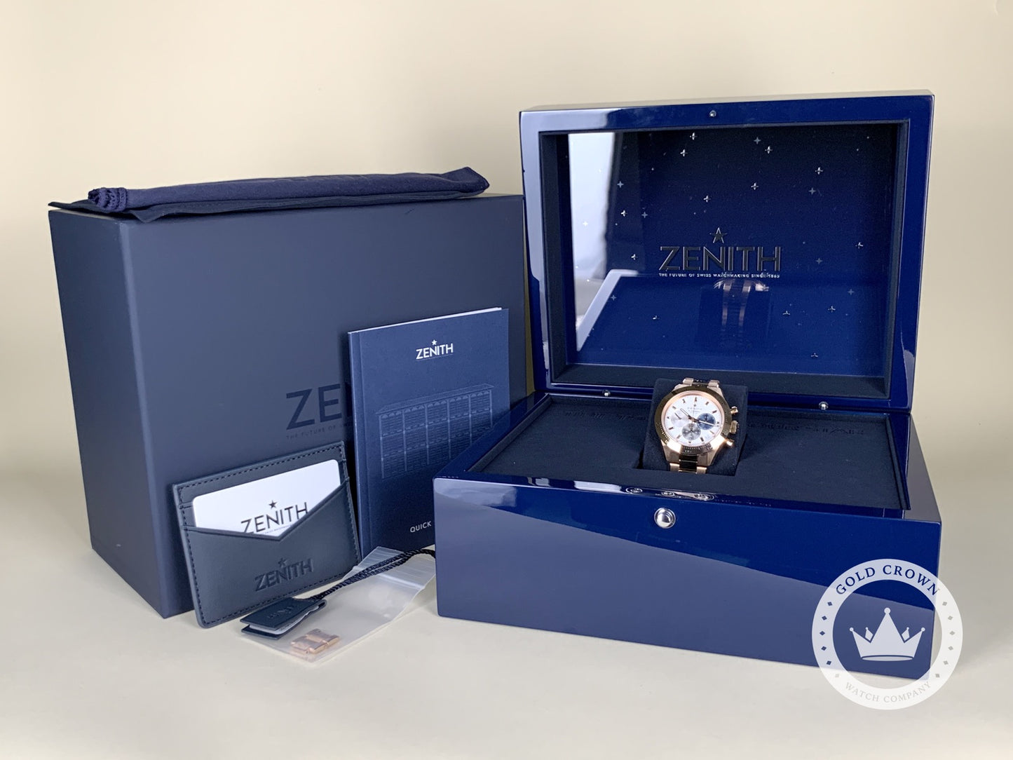 Brand New Zenith Chronomaster Sport Rose Gold 18.3101.3600/69.M3100 Full Set